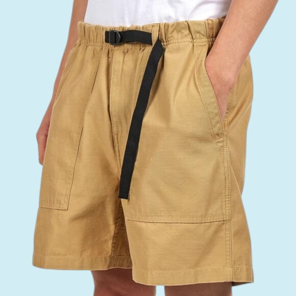 Carhartt WIP Shorts Men's Medium Hayworth Bourbon Rinsed Relaxed Fit Belt NWT - Picture 3 of 13